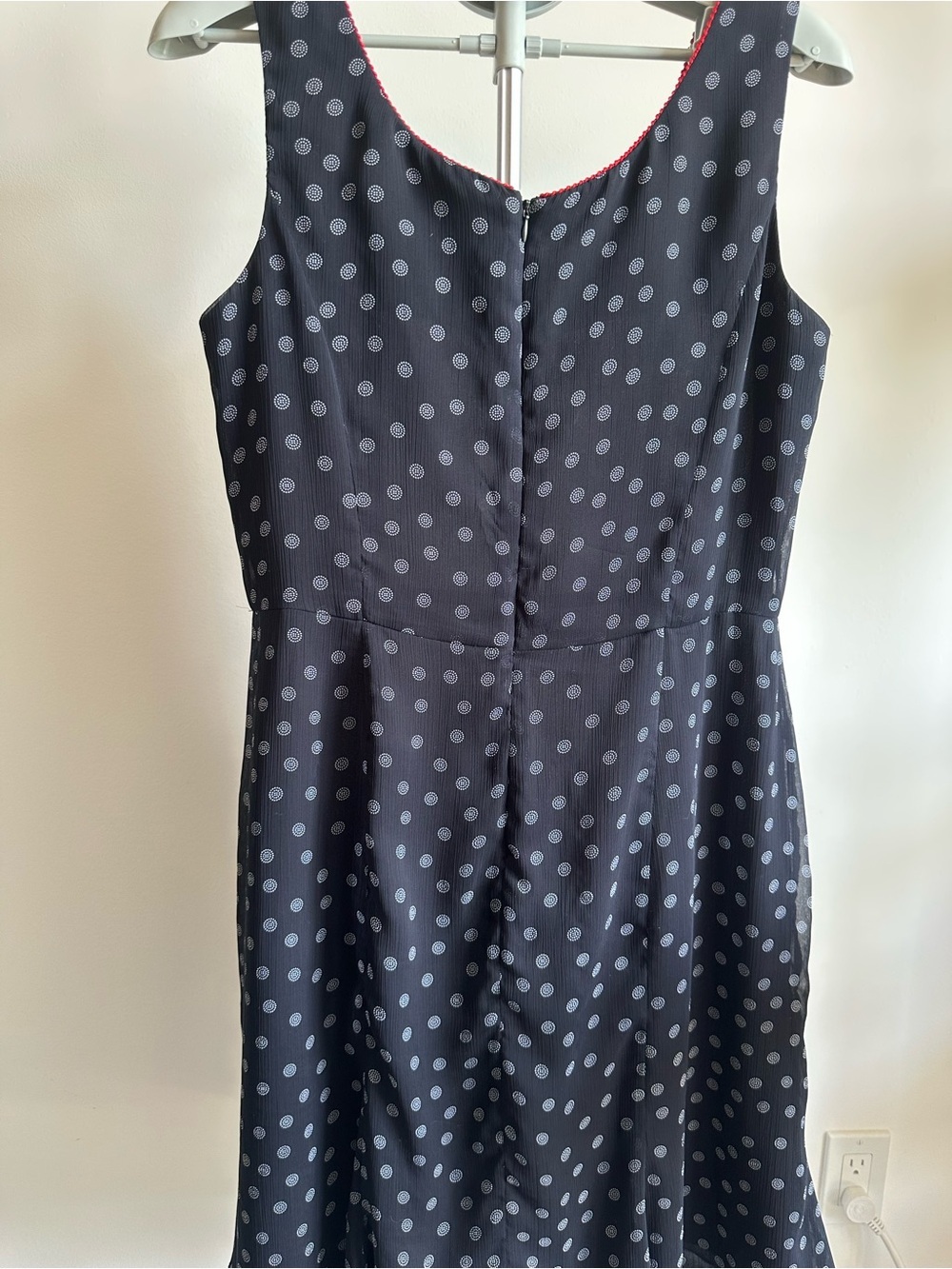 STUDIO I - Women's Navy Polka Dot Sleeveless Dress